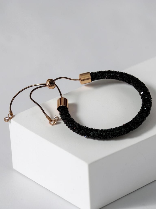 Jewelry - Black Crystal Mesh Adjustable Bracelet